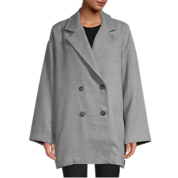 Free People Gray Double Breasted Jacket - Picture 3 of 16